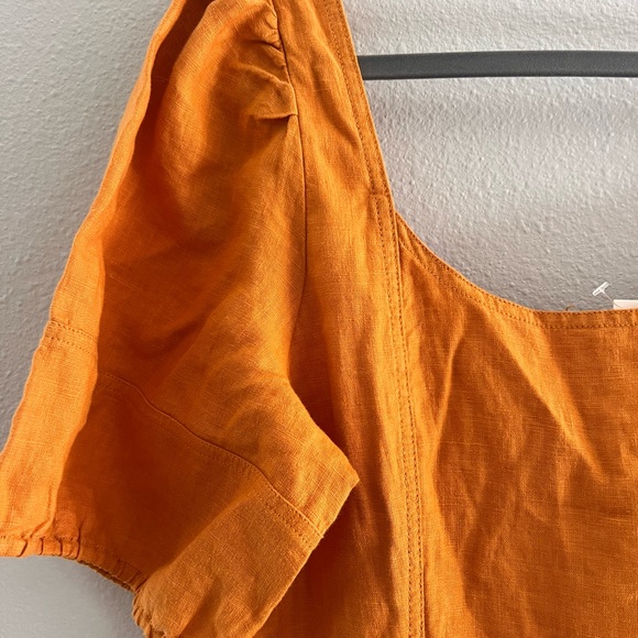 Perfect spring orange dress with pockets - Picture 6 of 7